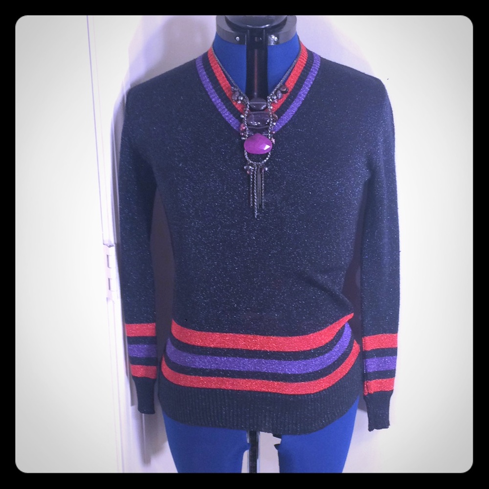 VTG Tarri Metallic yarn sparkle holiday sweater